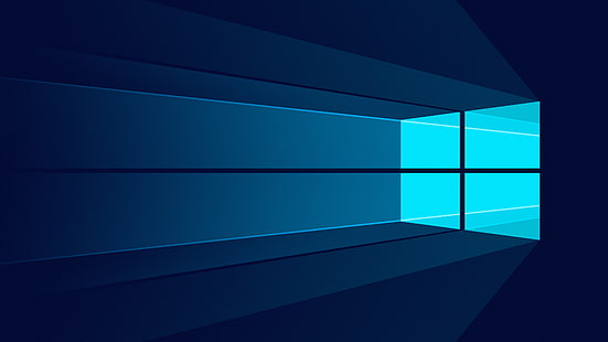pencere, Windows 10, En Az, Hisse Senedi, Logo, Microsoft, 4K, HD masaüstü duvar kağıdı HD wallpaper
