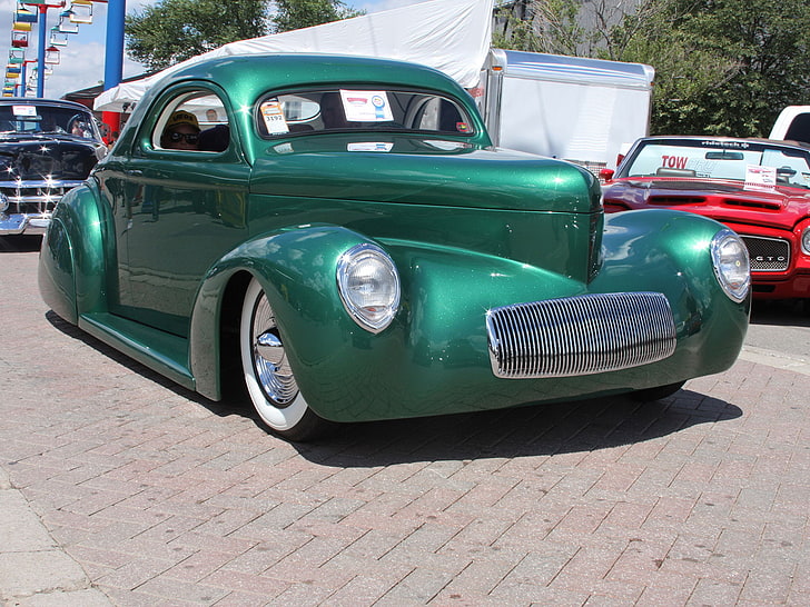 1941, coupe, custom, hot, lowrider, retro, rod, rods, willys, HD wallpaper