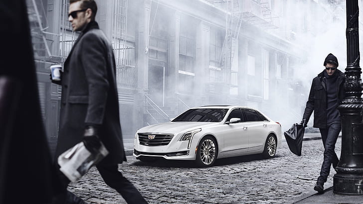 2015 Cadillac CT6 white car, white sedan, 2015, Cadillac, White, Car, HD wallpaper