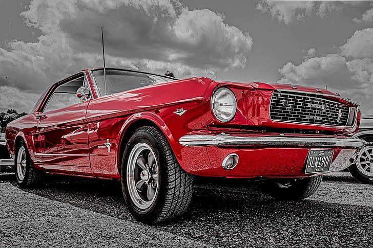 Mustang, Ford, the front, 1966, HD wallpaper