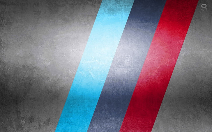 szara, niebieska i czerwona linia ilustracyjna, BMW, Sport, M Power, Tapety HD