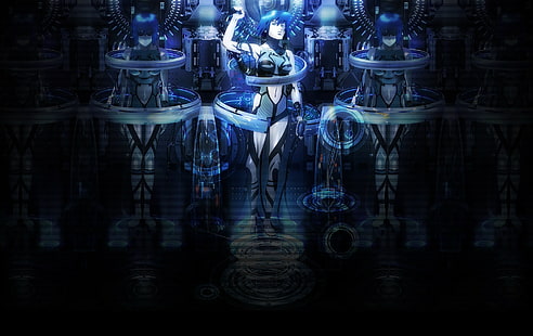 Cyberpunk ، مستقبلي ، Ghost in the Shell ، Motoko Kusanagi ، cyberpunk ، مستقبلي ، ghost in the shell ، motoko kusanagi، خلفية HD HD wallpaper