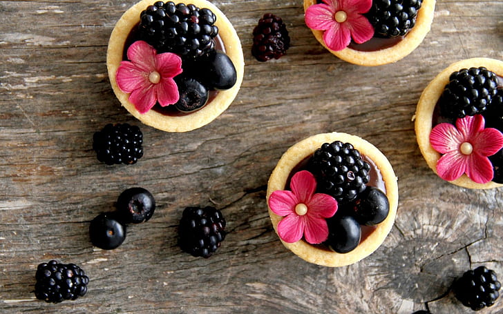 Makanan, blackberry, bunga merah, Makanan, Blackberry, Merah, Bunga, Wallpaper HD