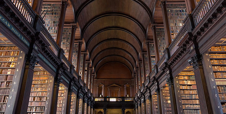 library, trinity college, dublin, HD wallpaper