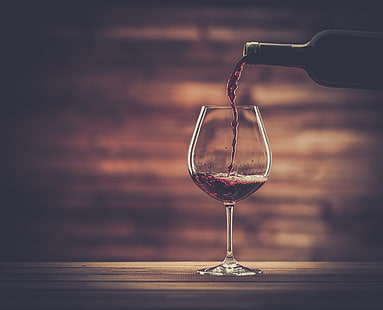 copa de vino transparente, madera, vino, copa de vino, Fondo de pantalla HD HD wallpaper