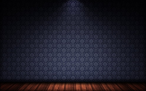 textil azul, pared, papel pintado, piso, piso, Fondo de pantalla HD HD wallpaper
