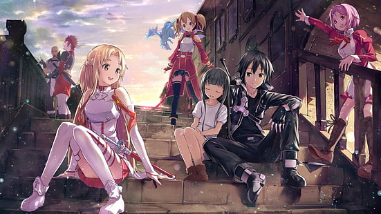 Anime Sword Art Online SAO HD, การ์ตูน / การ์ตูน, อนิเมะ, ศิลปะ, ดาบ, ออนไลน์, sao, วอลล์เปเปอร์ HD HD wallpaper