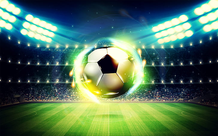 Football Soccer Ball HD, 3d piłka nożna, sport, piłka nożna, piłka nożna, piłka, Tapety HD