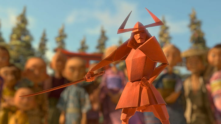 Kubo y las dos cuerdas, samurai, origami, Fondo de pantalla HD