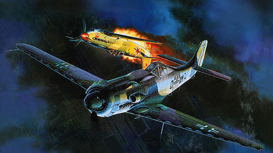 Segunda Guerra Mundial, fw 190, Focke-Wulf, Luftwaffe, Alemania, avión, militar, avión, avión militar, Fondo de pantalla HD HD wallpaper