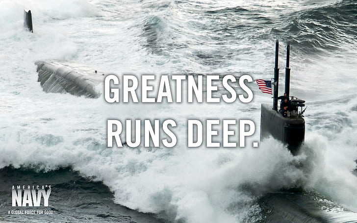 Marynarka Wojenna Stanów Zjednoczonych - Greatness Runs Deep, marynarka wojenna Stanów Zjednoczonych, wojsko, okręty podwodne, marynarka wojenna Stanów Zjednoczonych, marynarka wojenna, okręty podwodne, statki, łodzie, Tapety HD