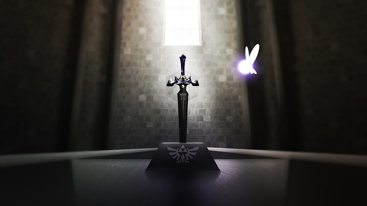 Фантастический, Зельда, Меч, меч с серой рукоятью, Фантастический, Зельда, меч, HD обои