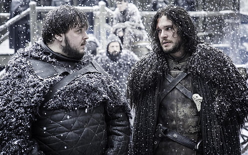 Game of Thrones, Jon Snow, Kit Harington, Samwell Tarly, HD wallpaper HD wallpaper