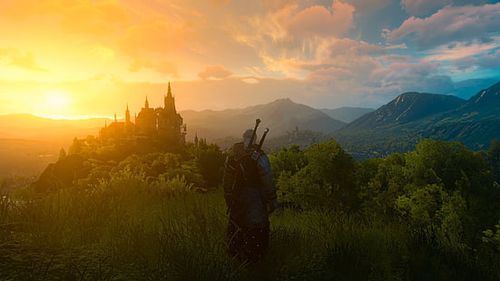 The Witcher дигитален тапет, The Witcher 3: Wild Hunt, видео игри, снимка на екрана, Geralt of Rivia, The Witcher, HD тапет HD wallpaper