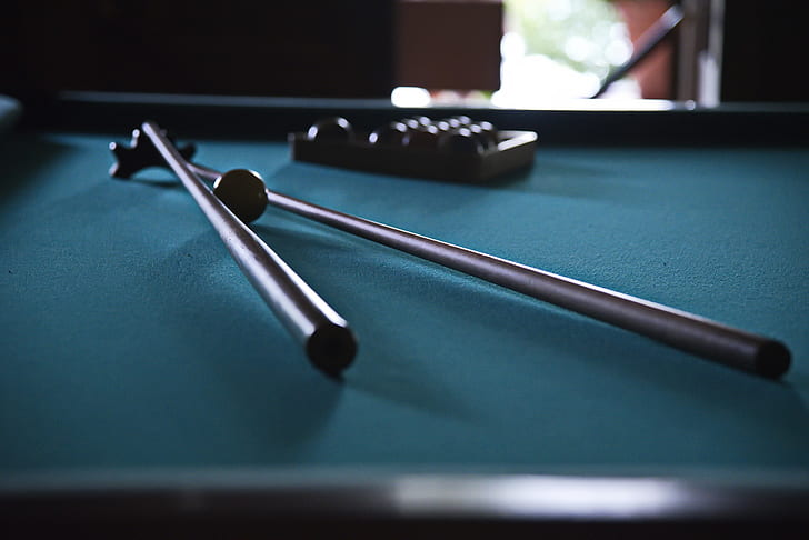 table, Billiards, cue, HD wallpaper