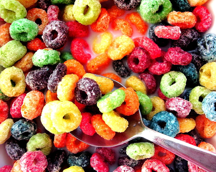 cereali multicolori, cibo, alimentazione, Sfondo HD