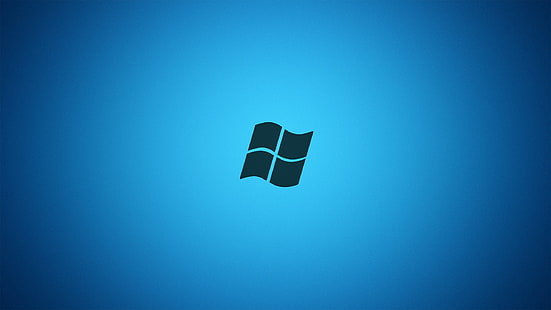 Windows 10, минимализм, синий фон, желтый фон, Windows 8, Microsoft Windows, Windows 7, HD обои HD wallpaper