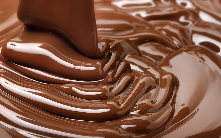 الشوكولاته والشوكولاته السائل واللذيذ، خلفية HD