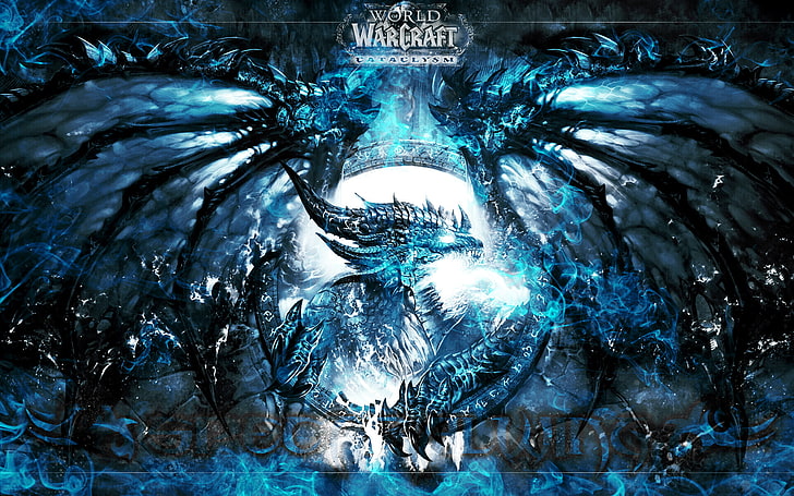 Warcraft dijital duvar kağıdı, WoW, World of Warcraft, Cataclysm, Ejderha, Deathwing, Neltharion Dünya-Warder, Destroyer Deathwing, HD masaüstü duvar kağıdı