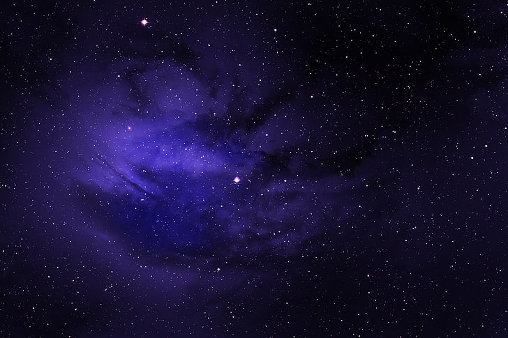 Purple milky way, stars, space, galaxy, HD wallpaper | Wallpaperbetter