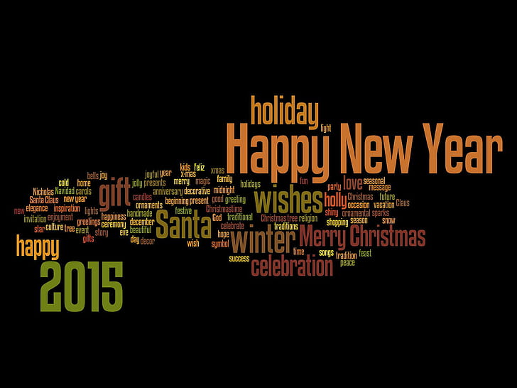 بطاقات معايدة للعام الجديد 2015 ، رأس السنة الجديدة ، تحية العام الجديد 2015 ، بطاقات إلكترونية ، 2015، خلفية HD