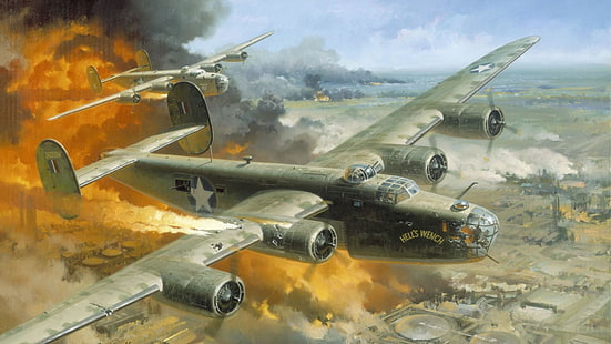 cielo, aviazione, seconda guerra mondiale, esplosione, militare, Sfondo HD HD wallpaper