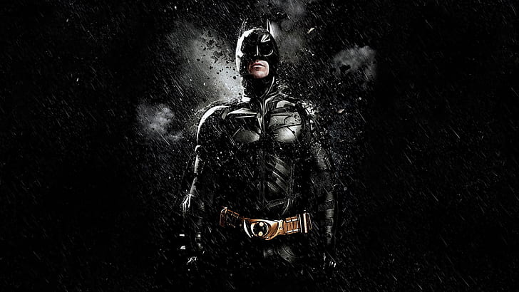 배트맨 The Dark Knight는 Black Rain HD를 상승시킵니다., HD 배경 화면