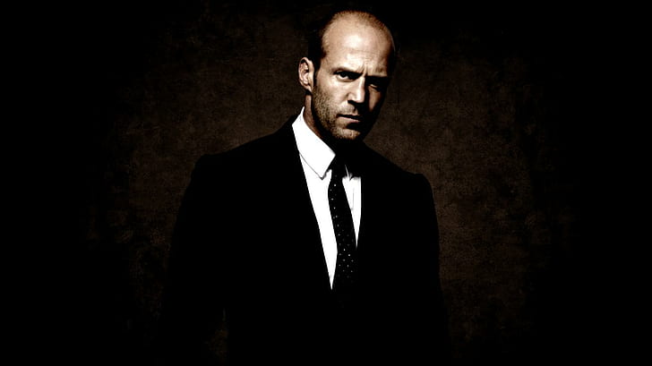 Jason Statham, celebridades, estrella, hombre, traje, corbata, fotografía, fondo oscuro, Jason Statham, celebridades, estrella, hombre, traje, corbata, fotografía, fondo oscuro, Fondo de pantalla HD