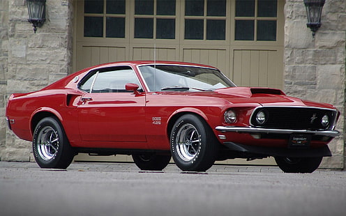Boss 429, ford mustang rosso, automobili, 1920x1200, ford, ford mustang, boss 429, Sfondo HD HD wallpaper