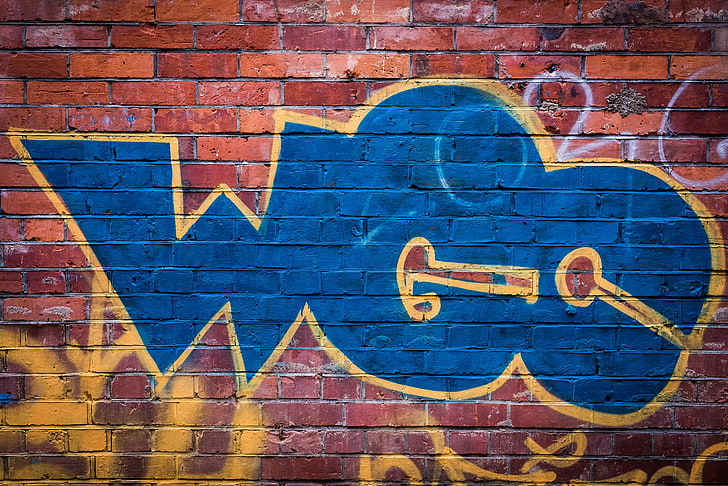 muro, trama, grafiti, Sfondo HD