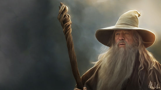 Gandalf El señor de los anillos, Gandalf, El señor de los anillos, mago, películas, Fondo de pantalla HD HD wallpaper