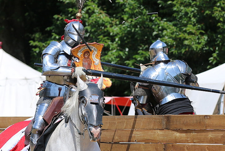 metal, horse, armor, knights, tournament, HD wallpaper