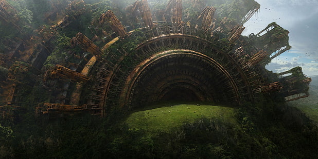 apokalyptisch, futuristisch, ruiniert, HD-Hintergrundbild HD wallpaper