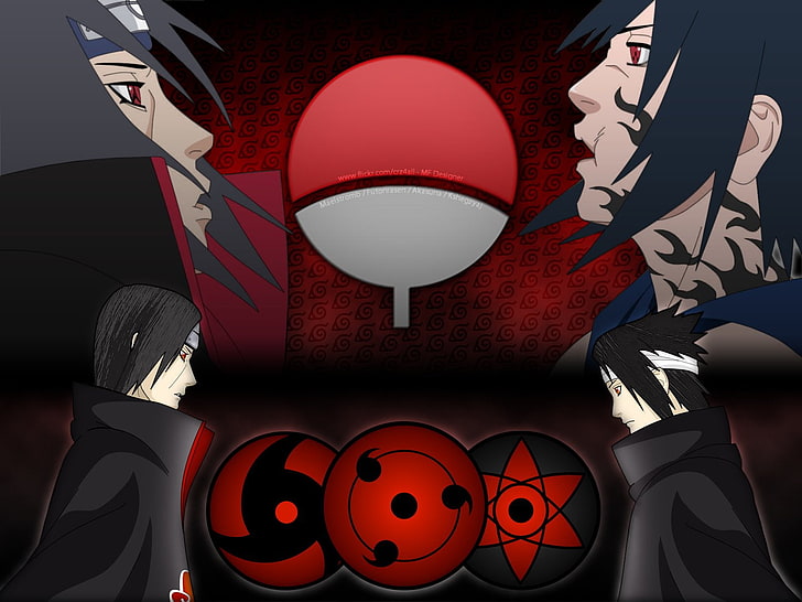 Uchiha Itachi and Sasuke digital wallpaper, Anime, Naruto, HD wallpaper