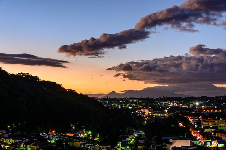 Cities, San Salvador, Cloud, El Salvador, Evening, Sky, HD wallpaper