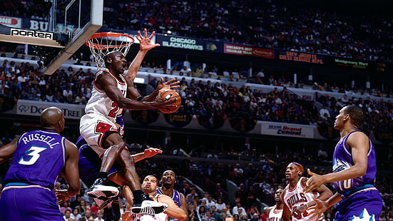 Michael Jordan, Bola Basket, Michael Jordan, NBA, Chicago Bulls, Wallpaper HD HD wallpaper