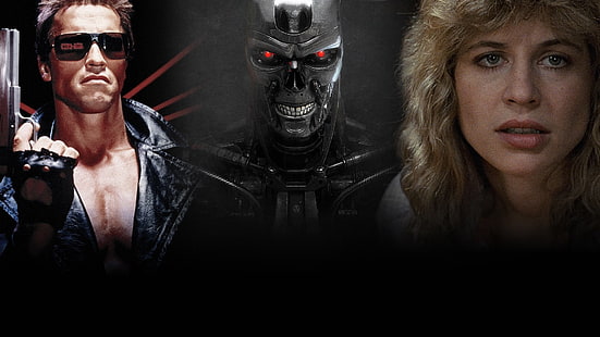 Terminator, der Terminator, Arnold Schwarzenegger, Linda Hamilton, Sarah Connor, HD-Hintergrundbild HD wallpaper