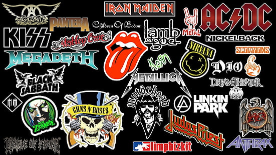 rock n roll, música, rock, rock and roll, bandas, bandas de rock, música rock, logo, Fondo de pantalla HD HD wallpaper