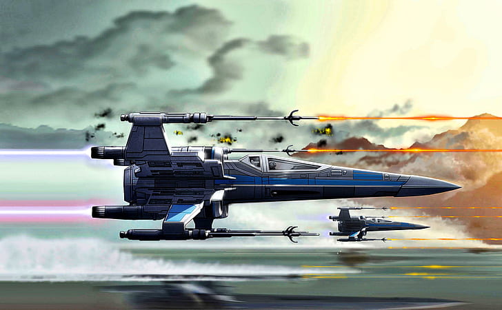 Star Wars, X-wing, T-65, the best fighter of the Rebel Fleet, Rebel Alliance, space fighter, HD wallpaper