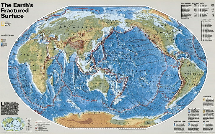 Permukaan Patah Bumi, Bumi, peta dunia, peta, laut, benua, Geografi Nasional, Afrika, Eropa, Austria, Asia, Amerika Utara, Amerika Selatan, Antartika, infografis, Wallpaper HD