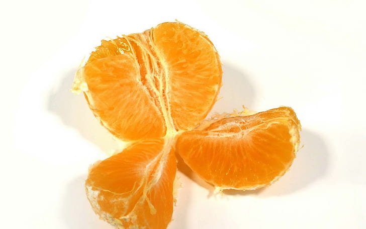 برتقال مقشر ، شرائح برتقال ، تصوير ، 1920x1200 ، برتقالي، خلفية HD