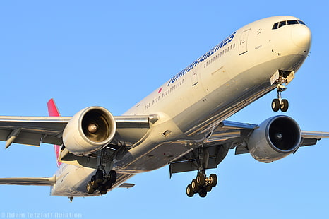 777-300ER, pesawat, Boeing, Turkish Airlines, pesawat terbang, Boeing 777, Wallpaper HD HD wallpaper