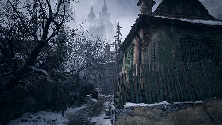 Resident Evil 8 : Village, village, hiver, Fond d'écran HD