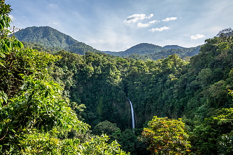 Природа, водопад, гора, джунгла, пейзаж, Коста Рика, HD тапет HD wallpaper