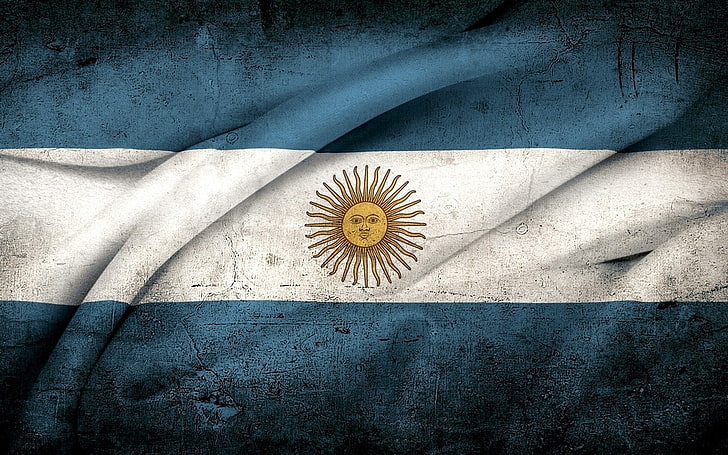 아르헨티나, 깃발, 그런지, HD 배경 화면