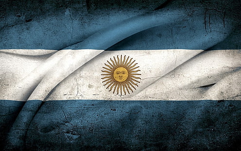 الأرجنتين ، العلم ، الجرونج، خلفية HD HD wallpaper