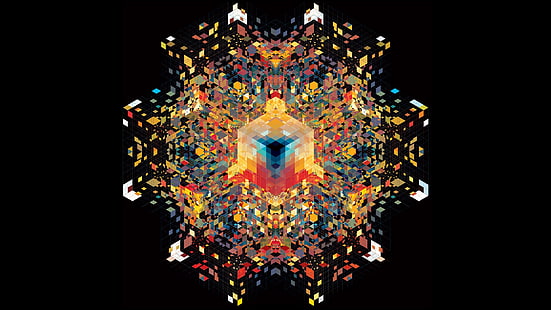 mehrfarbige Illusion wallpepr, digitale Kunst, bunt, Geometrie, Andy Gilmore, HD-Hintergrundbild HD wallpaper
