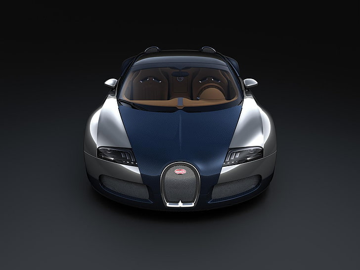 Bugatti 16.4 Veyron Centenaire Edition, 2009 г. Bugatti Veyron Sang Bleu, автомобиль, HD обои