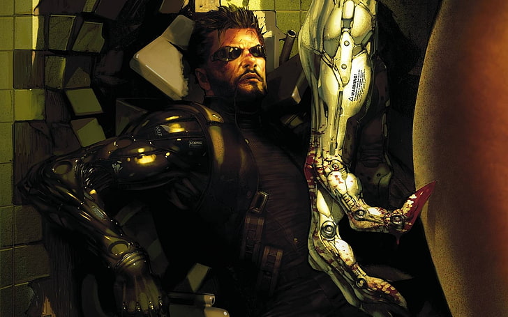 Deus Ex DC Comics, male solider wallpaper, Games, HD wallpaper