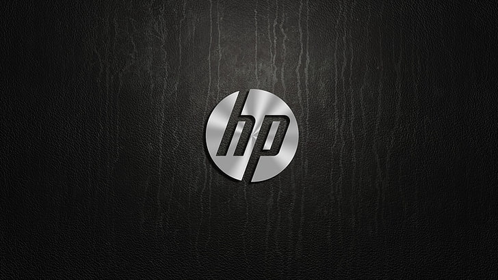 logo in metallo hp-HD digitale, carta da parati digitale HP, Sfondo HD